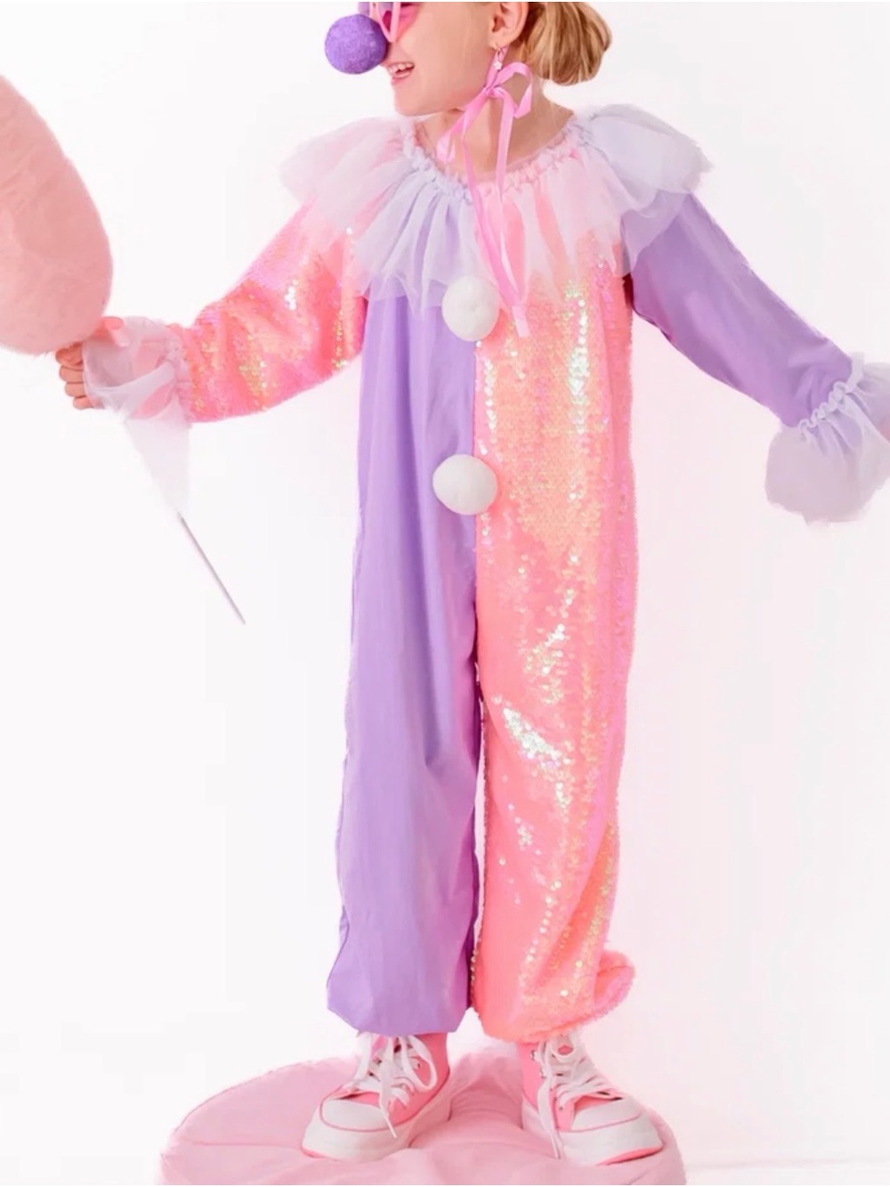 FancyShmancy Pink & Purple Clown Costume